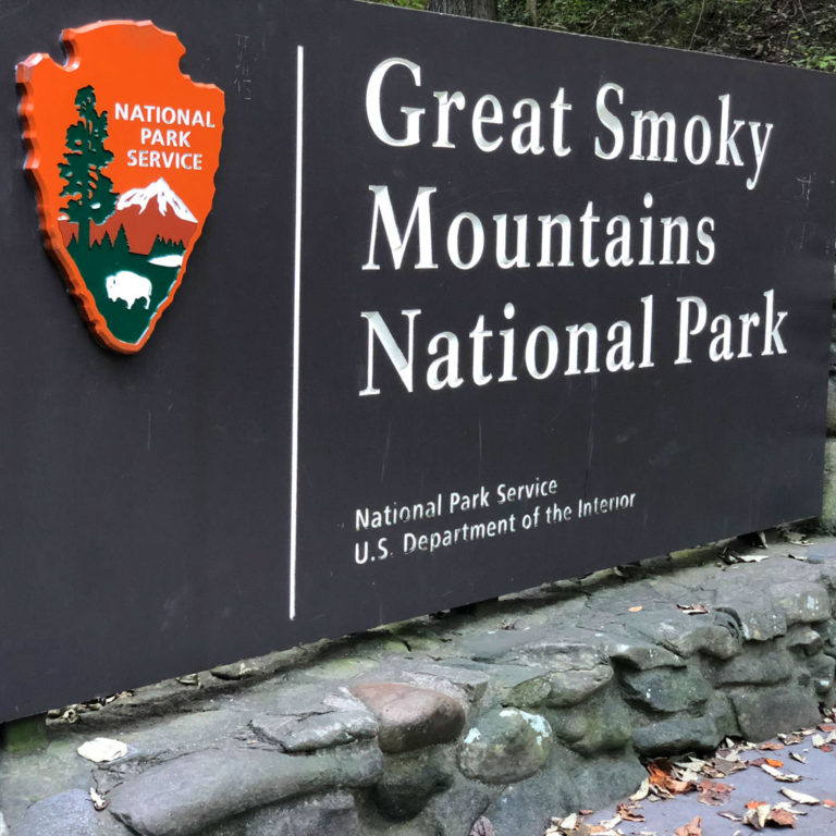 Great Smoky Mountains National Park sign