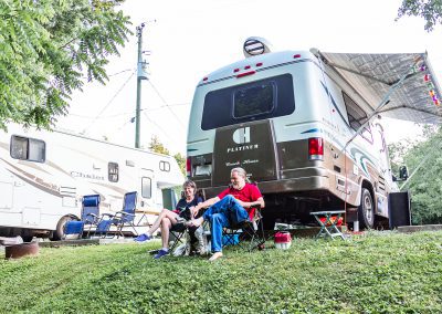 Couple camping at Creekside RV Park