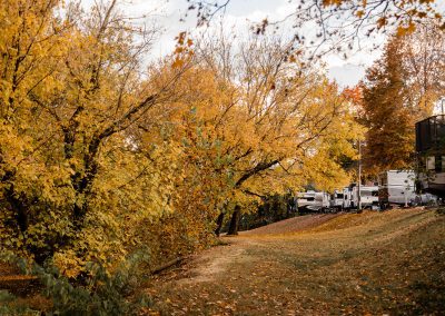 autumn leaves at creekside rv park