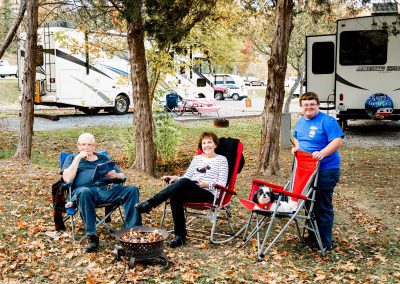 family camping at creekside rv park