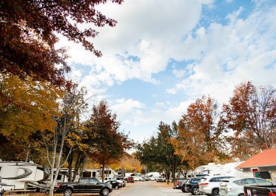rv park campground in the fall