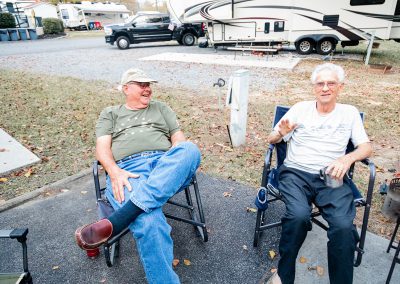 two people camping at creekside rv park